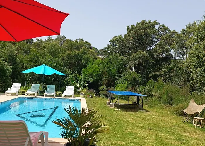 Et Mobile Home, Au Sein Du Maquis Corse Avec Piscine Privative 9mx4m 宗扎