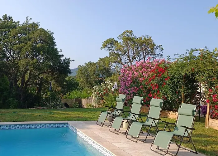 Et Mobile Home, Au Sein Du Maquis Corse Avec Piscine Privative 9mx4m 木屋